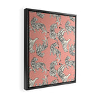 Pink Tiger Pattern 006 Framed Canvas Print Gallery Image 2