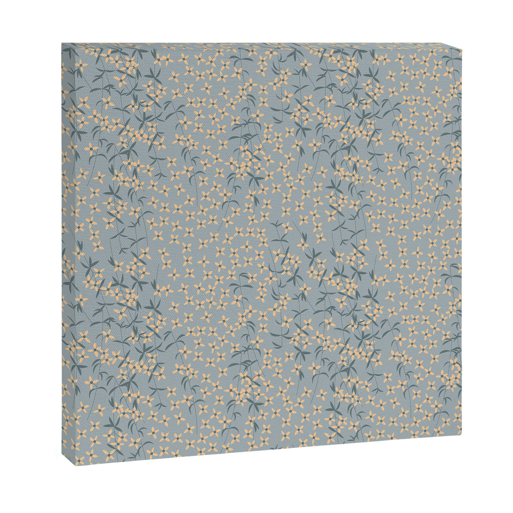 Seamless pattern design with hand drawn flowers and floral elements Canvas Print Gallery Image 3