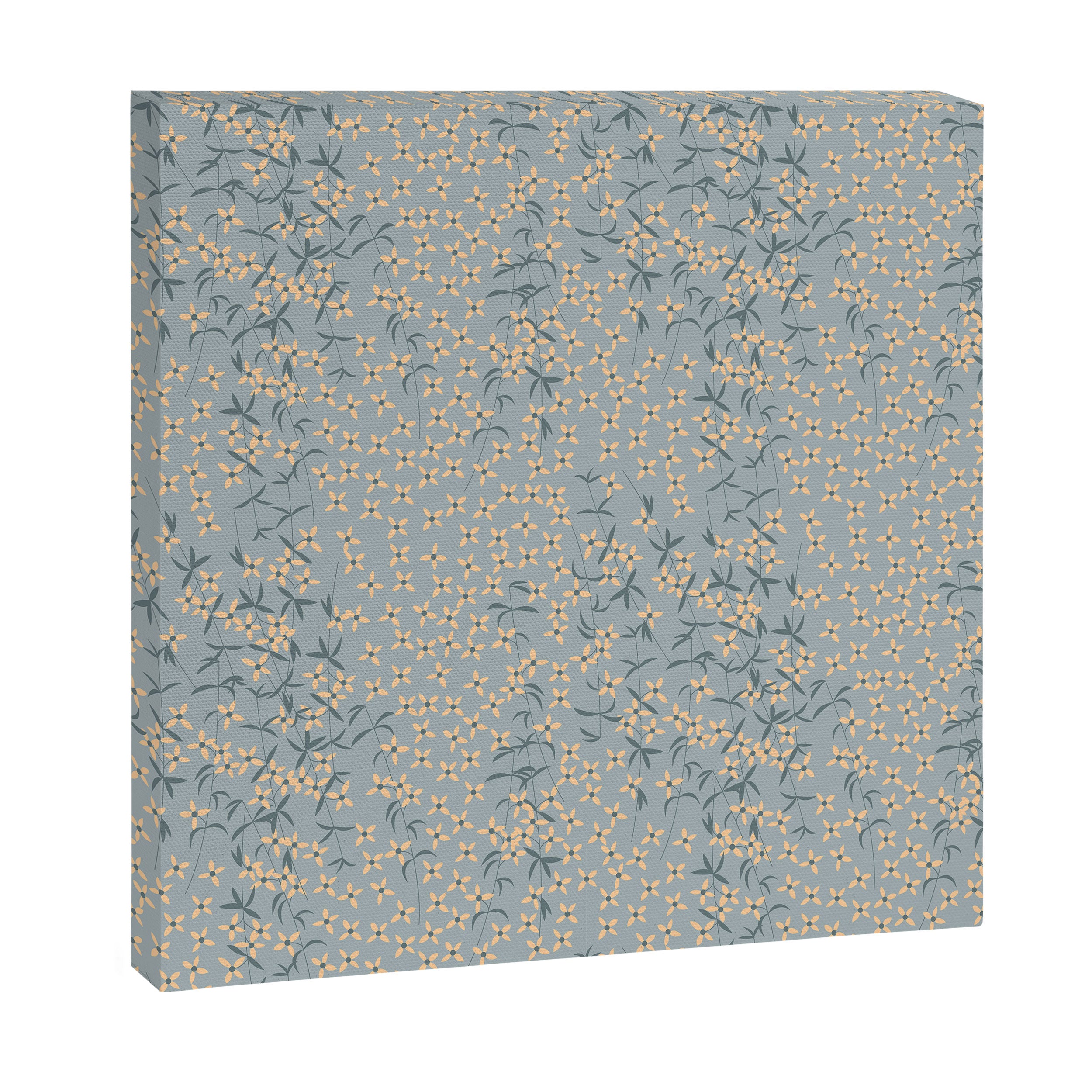 Seamless pattern design with hand drawn flowers and floral elements Canvas Print Gallery Image 3