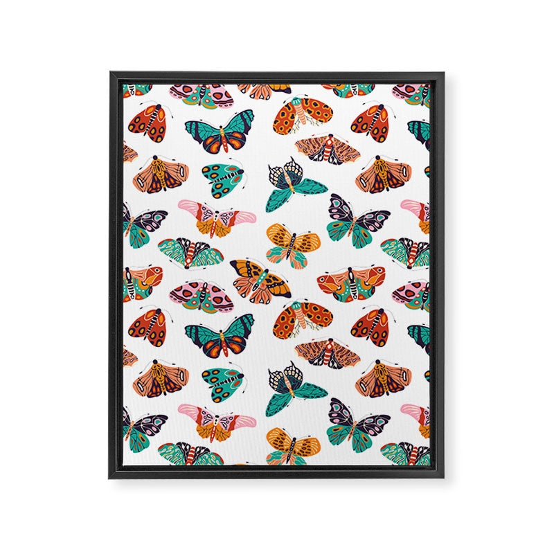 Spring Butterflies Pattern 003 Framed Canvas Print Gallery Image 8