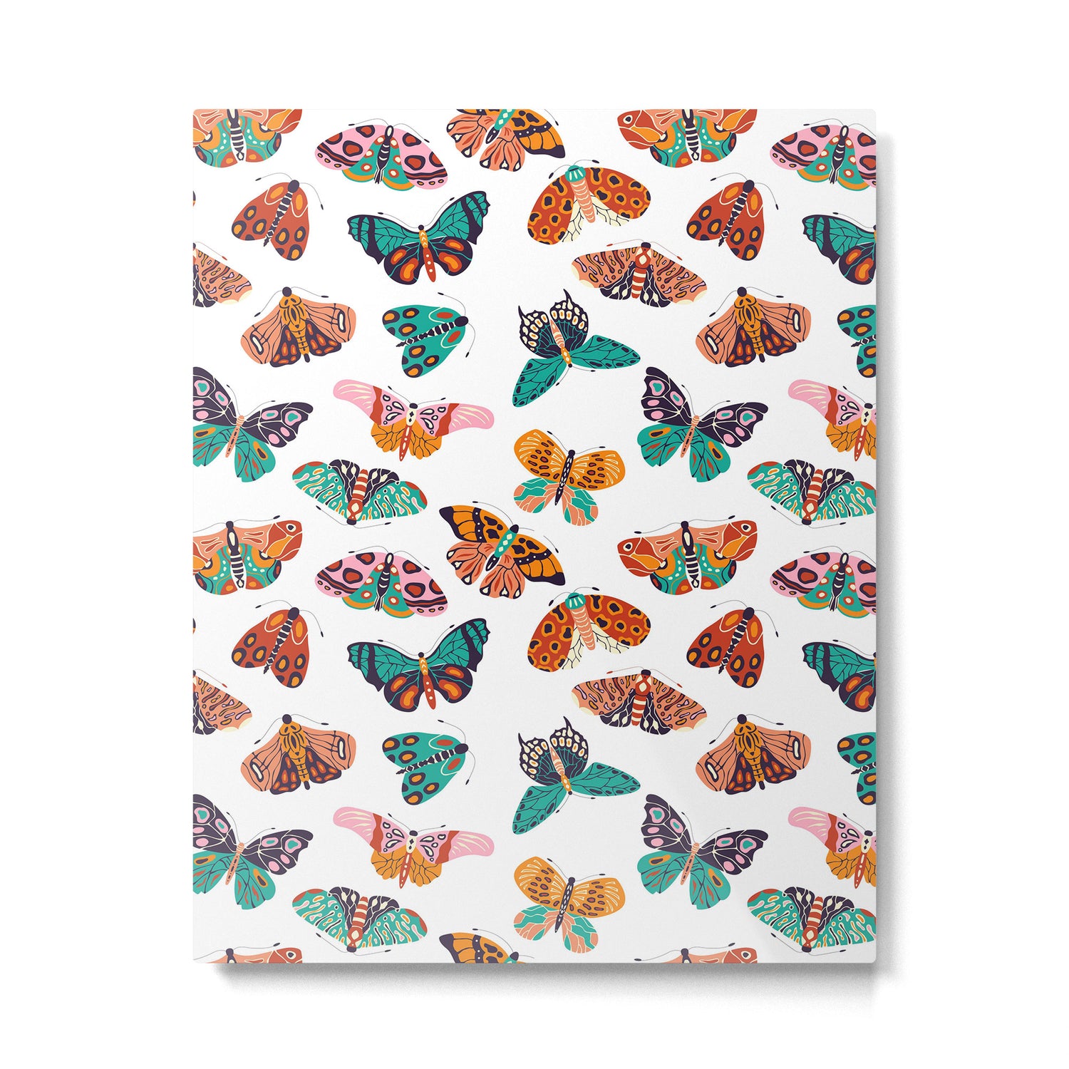 Spring Butterflies Pattern 003 Metal Print Gallery Image 6
