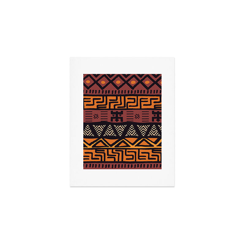 Tribal ethnic geometric pattern 021 Art Print Gallery Image 1