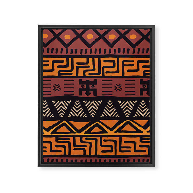 Tribal ethnic geometric pattern 021 Framed Canvas Print Gallery Image 8