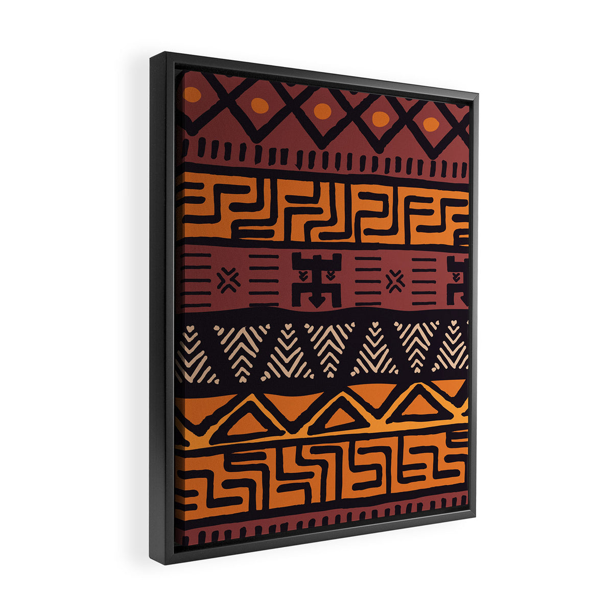 Tribal ethnic geometric pattern 021 Framed Canvas Print Gallery Image 2