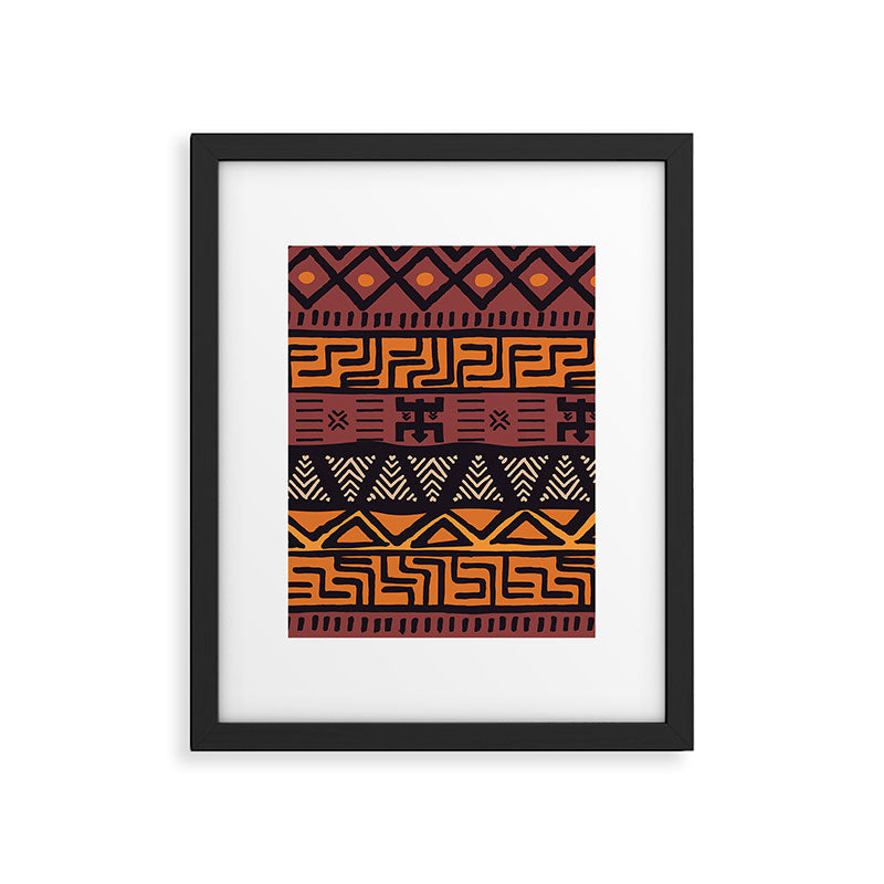 Tribal ethnic geometric pattern 021 Framed Art Print Gallery Image 6