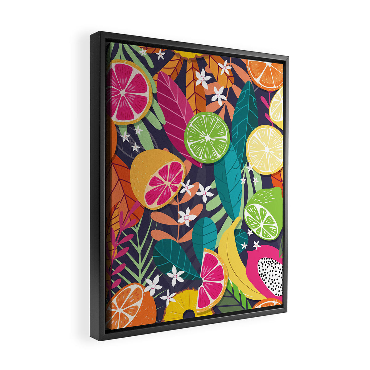 Tropical fruit pattern 03 Framed Canvas Print Gallery Image 2