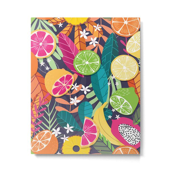 Tropical fruit pattern 03 Metal Print Gallery Image 1