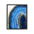 Cobalt blue and gold geode in watercolor (2) Framed Canvas Print Gallery Image 6