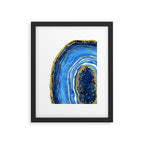 Cobalt blue and gold geode in watercolor (2) Framed Art Print Gallery Image 5