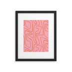 Abstract Line Pink and Orange Framed Art Print Gallery Image 5