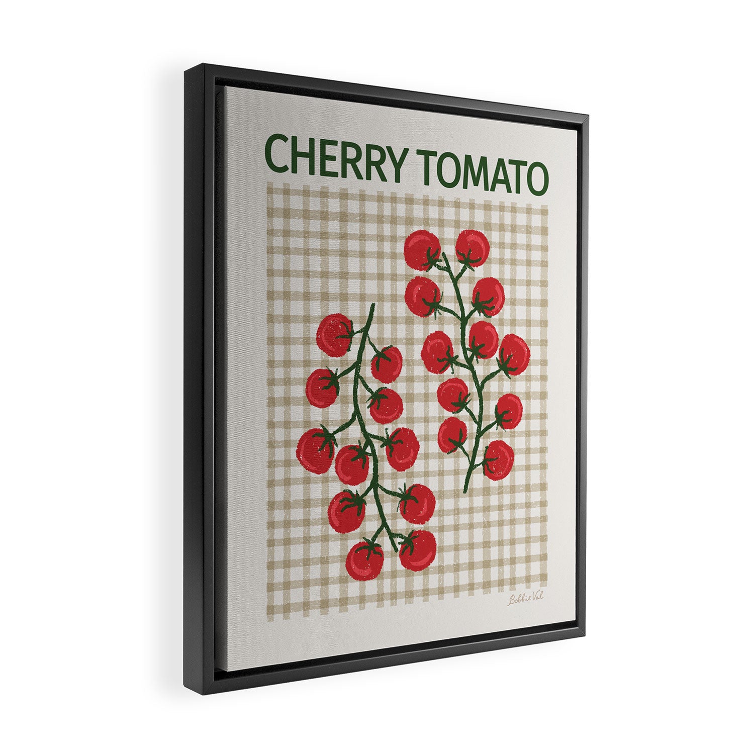 Cherry Tomato Plaid Farmers Market Framed Canvas Print Gallery Image 2