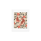 Chinese Tigers Retro Floral Pattern Art Print Gallery Image 1