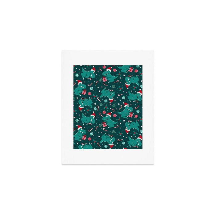 Christmas Dinosaurs Dinos Dinosaur Art Print Gallery Image 1