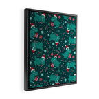 Christmas Dinosaurs Dinos Dinosaur Framed Canvas Print Gallery Image 2