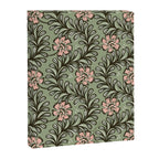 Climbing Leaves Floral Stripe Sage Green and Pink Canvas Print Gallery Image 6