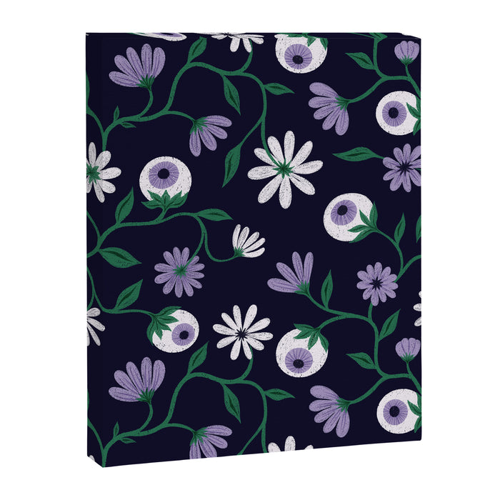 Dark Gothic Floral Garden Flowers and Eyes Creepy Halloween Canvas Print Gallery Image 1