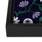 Dark Gothic Floral Garden Flowers and Eyes Creepy Halloween Framed Canvas Print Gallery Image 3