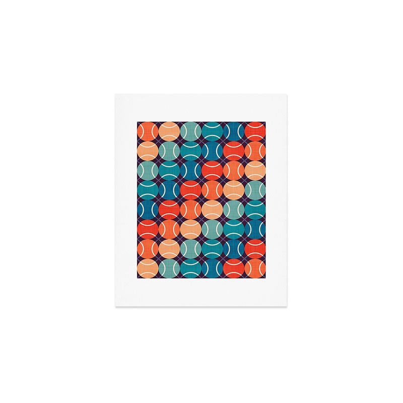 Retro Tennis 70s Rainbow Art Print Gallery Image 1