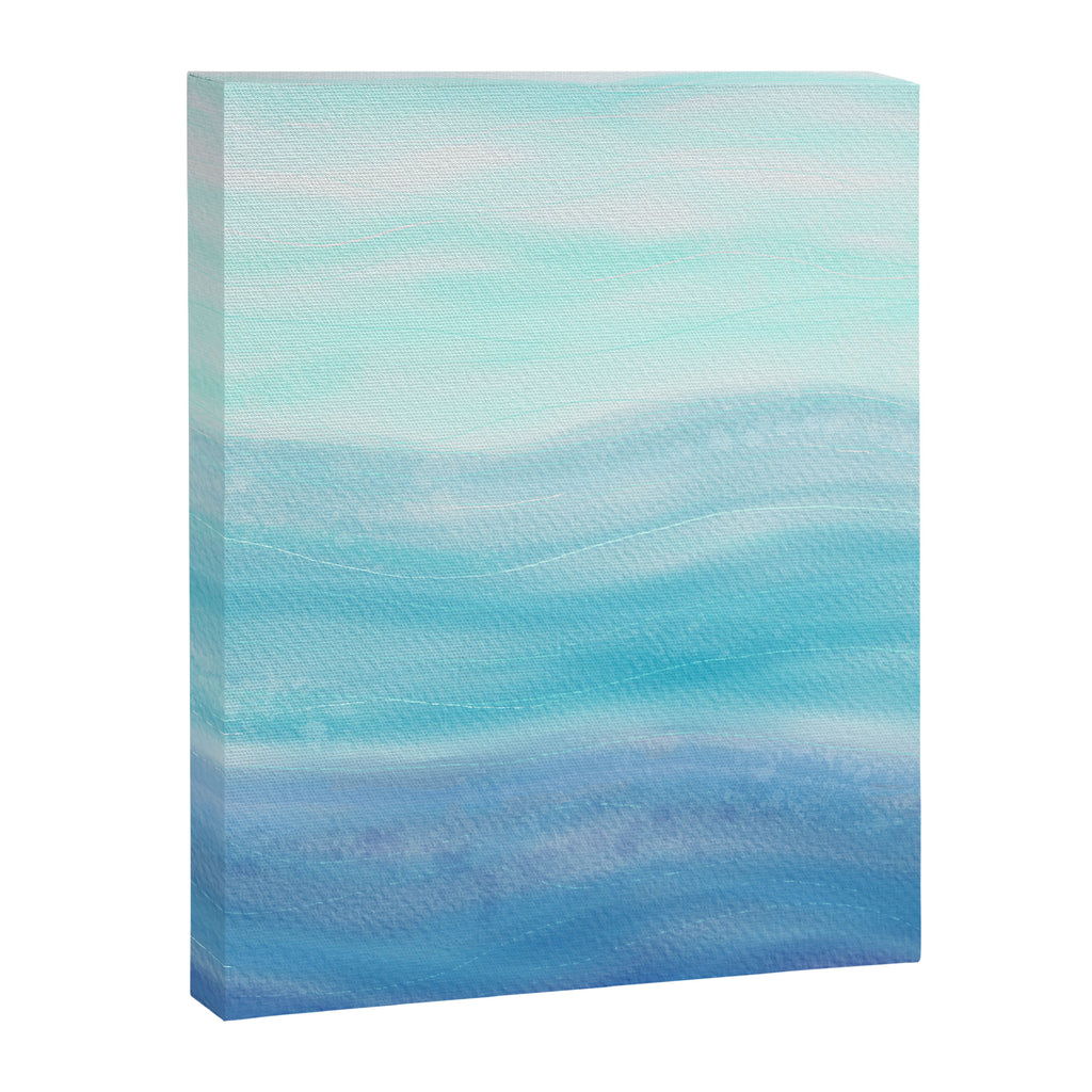 Sea Waves, Abstract Watercolor Painting Canvas Print Gallery Image 8