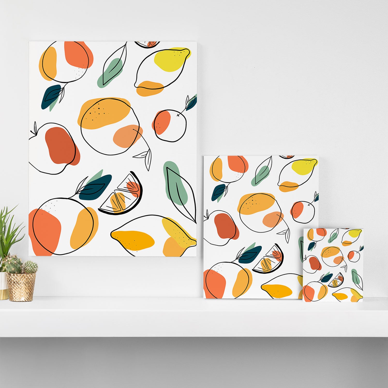 Abstract citrus fruit Canvas Print Gallery Image 3