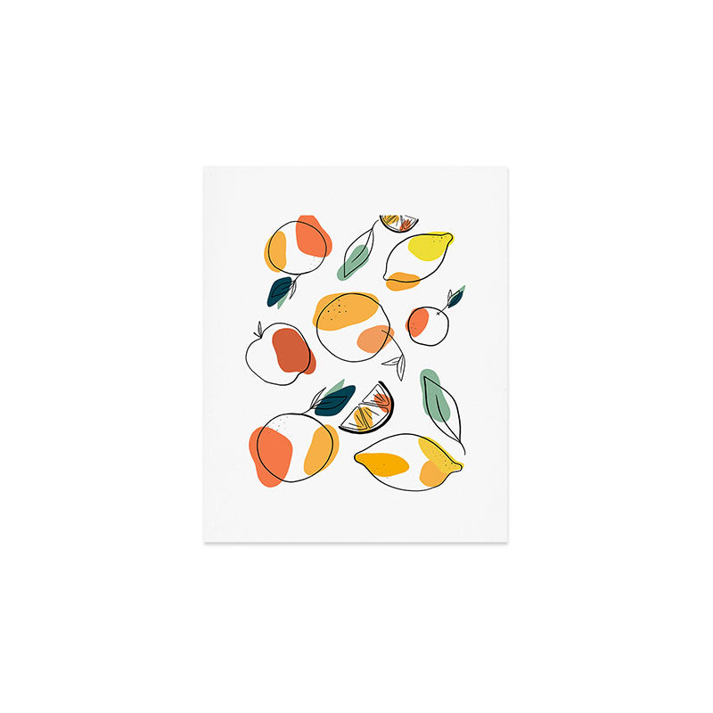 Abstract citrus fruit Art Print Gallery Image 1