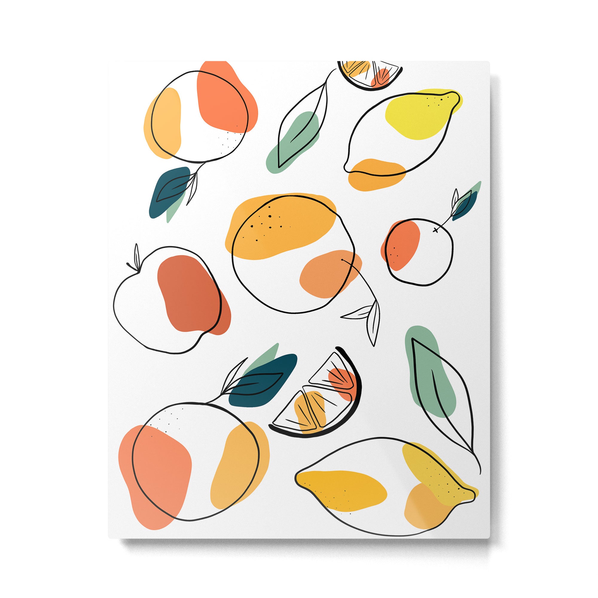 Abstract citrus fruit Metal Print Gallery Image 6