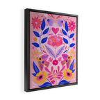 Botanical Garden Folklore in Pink Framed Canvas Print Gallery Image 2