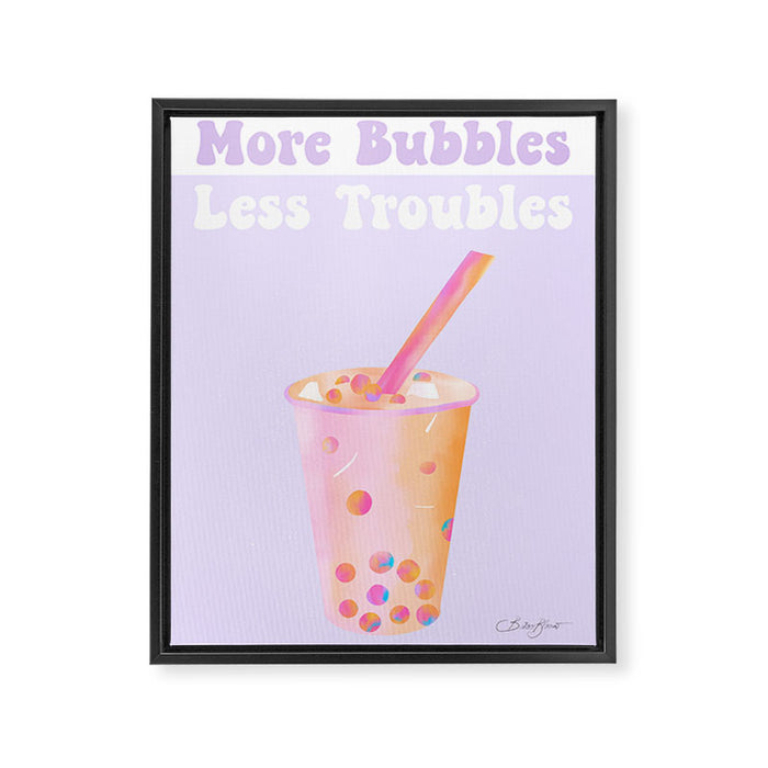 Bubble Tea Boba Tea Pastel Framed Canvas Print Gallery Image 1
