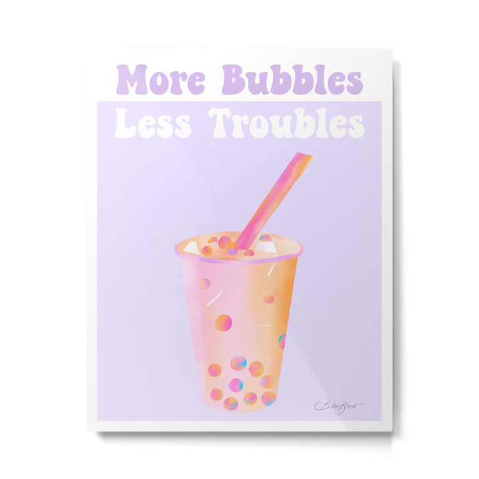 Bubble Tea Boba Tea Pastel Metal Print Gallery Image 1