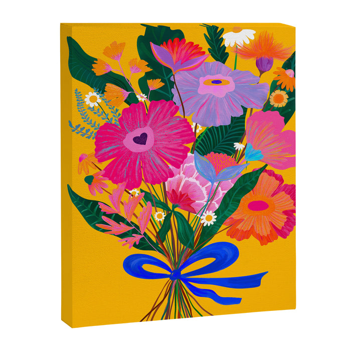 flower bouquet Pink Tangerine Canvas Print Gallery Image 1