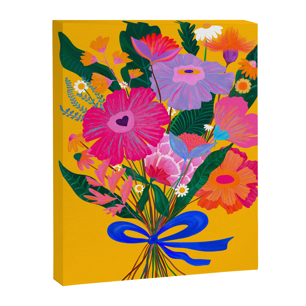 flower bouquet Pink Tangerine Canvas Print Gallery Image 8