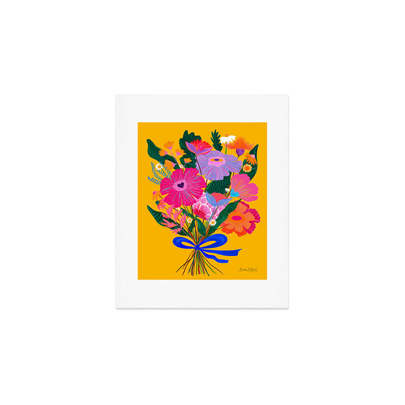 flower bouquet Pink Tangerine Art Print Gallery Image 1