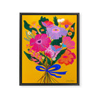 flower bouquet Pink Tangerine Framed Canvas Print Gallery Image 8