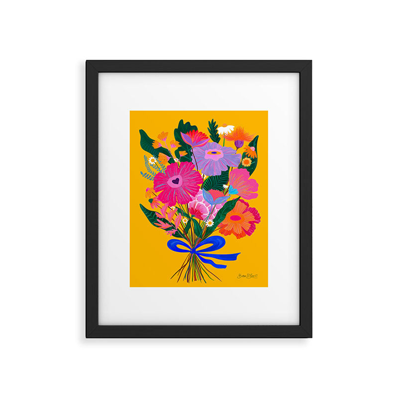flower bouquet Pink Tangerine Framed Art Print Gallery Image 6