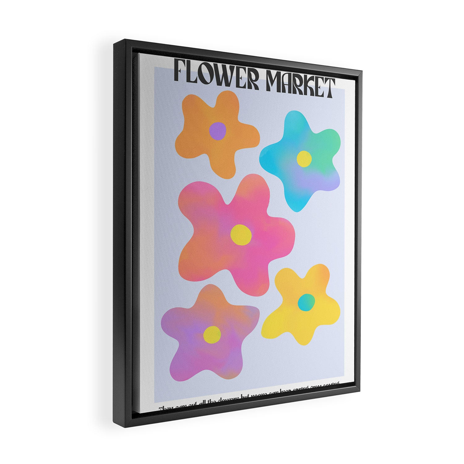 Flower market neon Framed Canvas Print Gallery Image 2