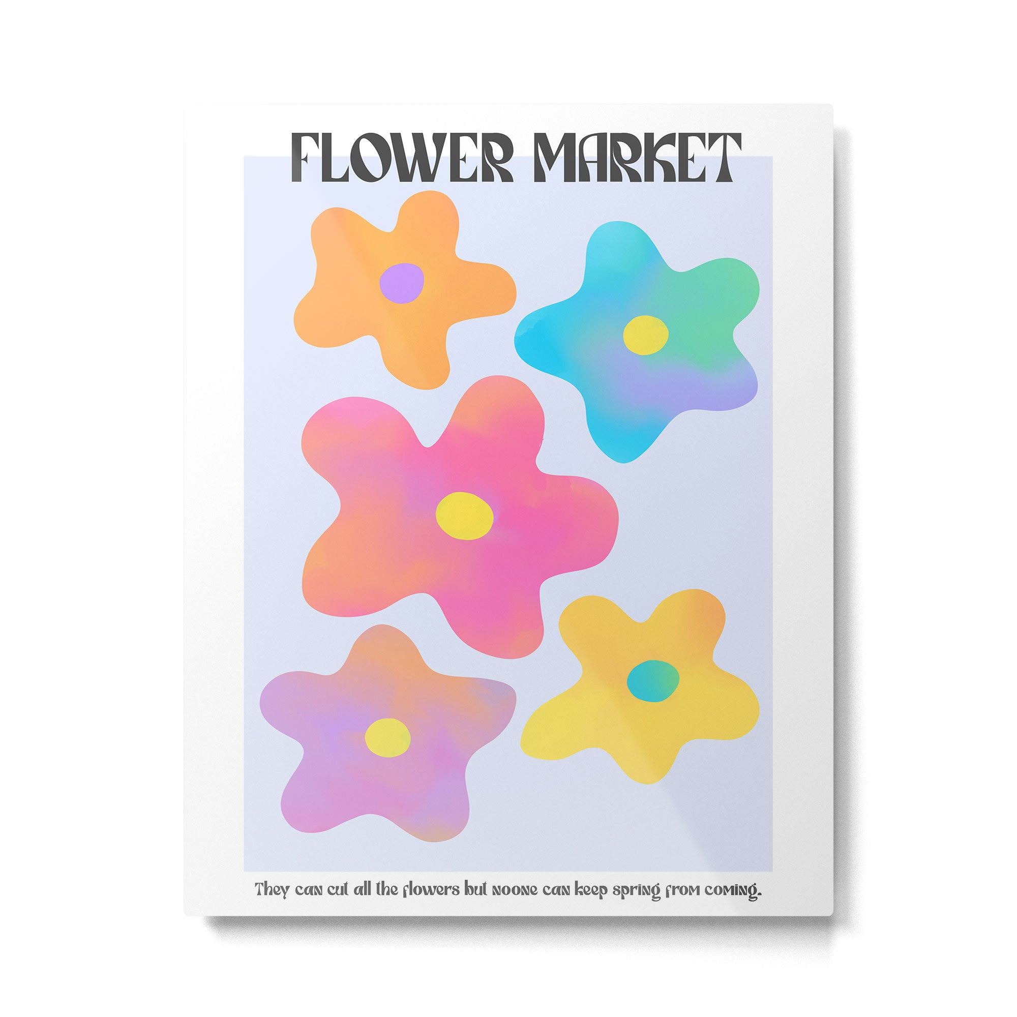 Flower market neon Metal Print Gallery Image 6