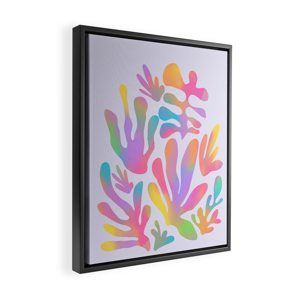 Matisse colorful pastel cutouts Framed Canvas Print Gallery Image 2