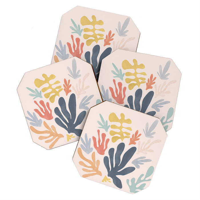 Matisse Cutouts Homage - Abstract Painting Coaster Gallery Image 1