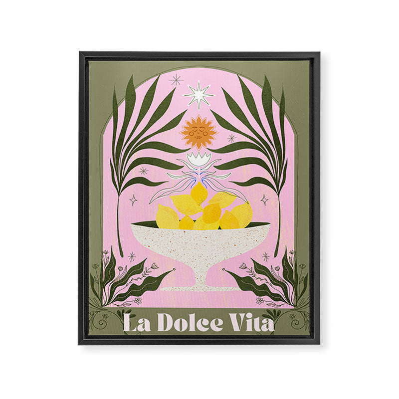 Mediterranean Lemons - La Dolce Vita Framed Canvas Print Gallery Image 6