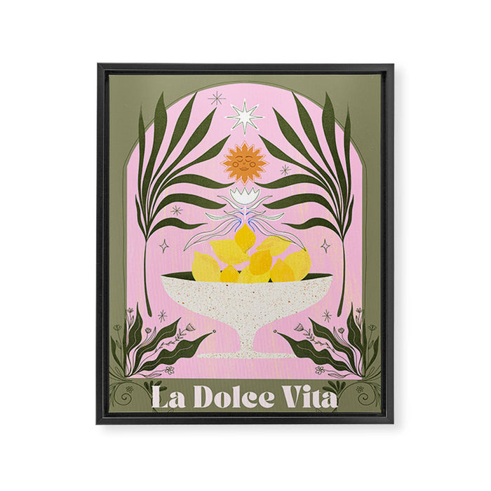 Mediterranean Lemons - La Dolce Vita Framed Canvas Print Gallery Image 1