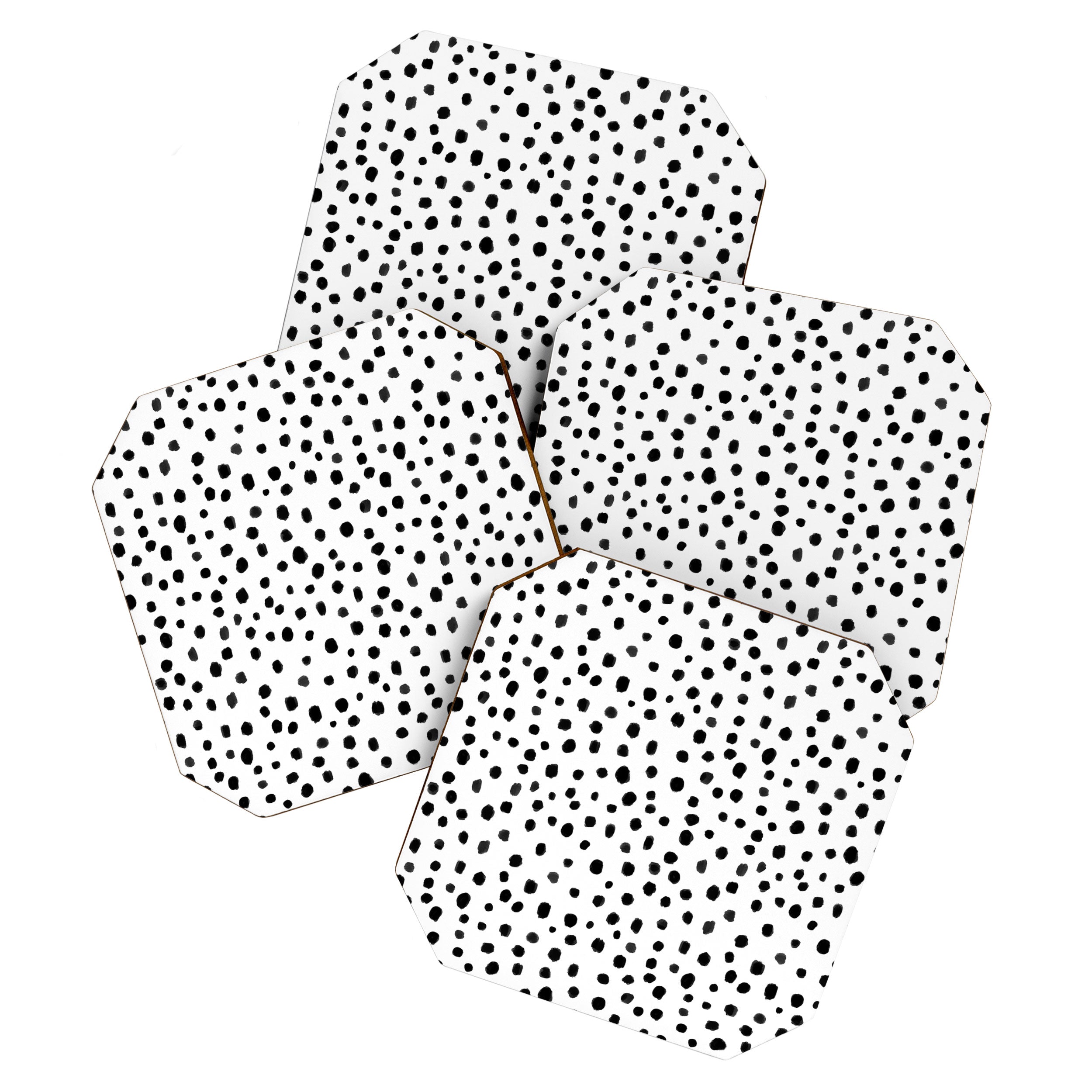 Modern Polka Dot Hand Painted Pattern Coaster Gallery Image 1