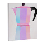 Neon Coffee Moka Pot Canvas Print Gallery Image 6