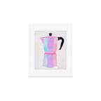 Neon Coffee Moka Pot Art Print Gallery Image 1