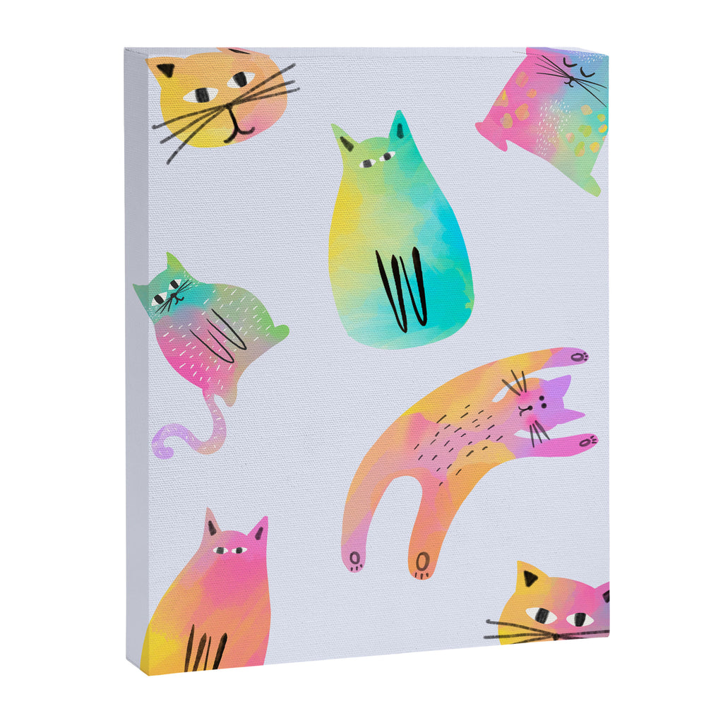 Rainbow Cats Pastel Canvas Print Gallery Image 8