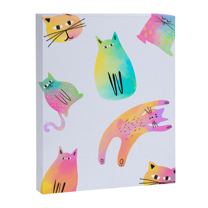 Rainbow Cats Pastel Canvas Print Gallery Image 1
