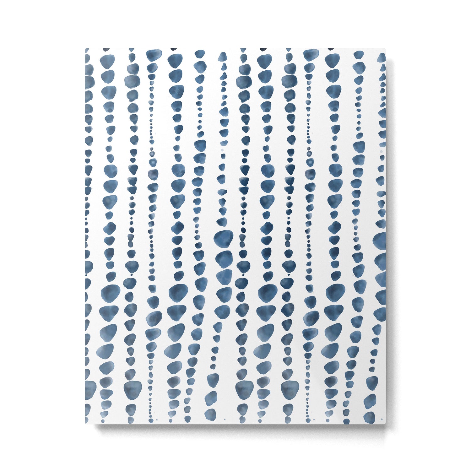 Shibori Minimalist Rain - Indigo Blue Tie Dye Scandi Style Metal Print Gallery Image 6