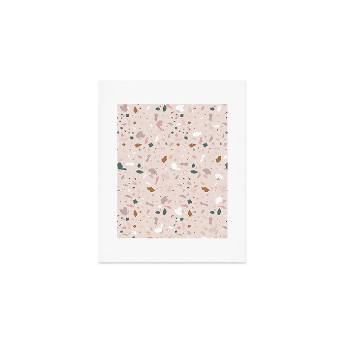 Terrazzo Milenial Pink Rose Quartz Art Print Gallery Image 1