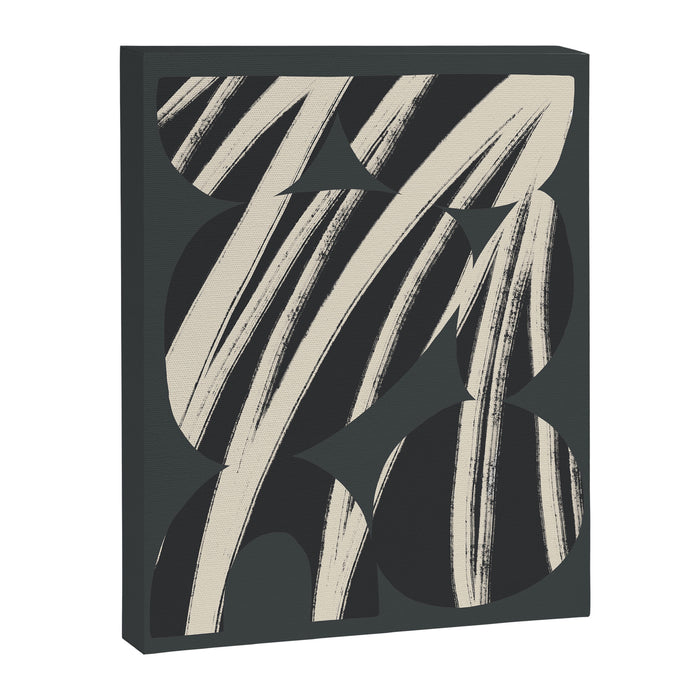 Bold Shapes NO.3 | Black Canvas Print Gallery Image 1