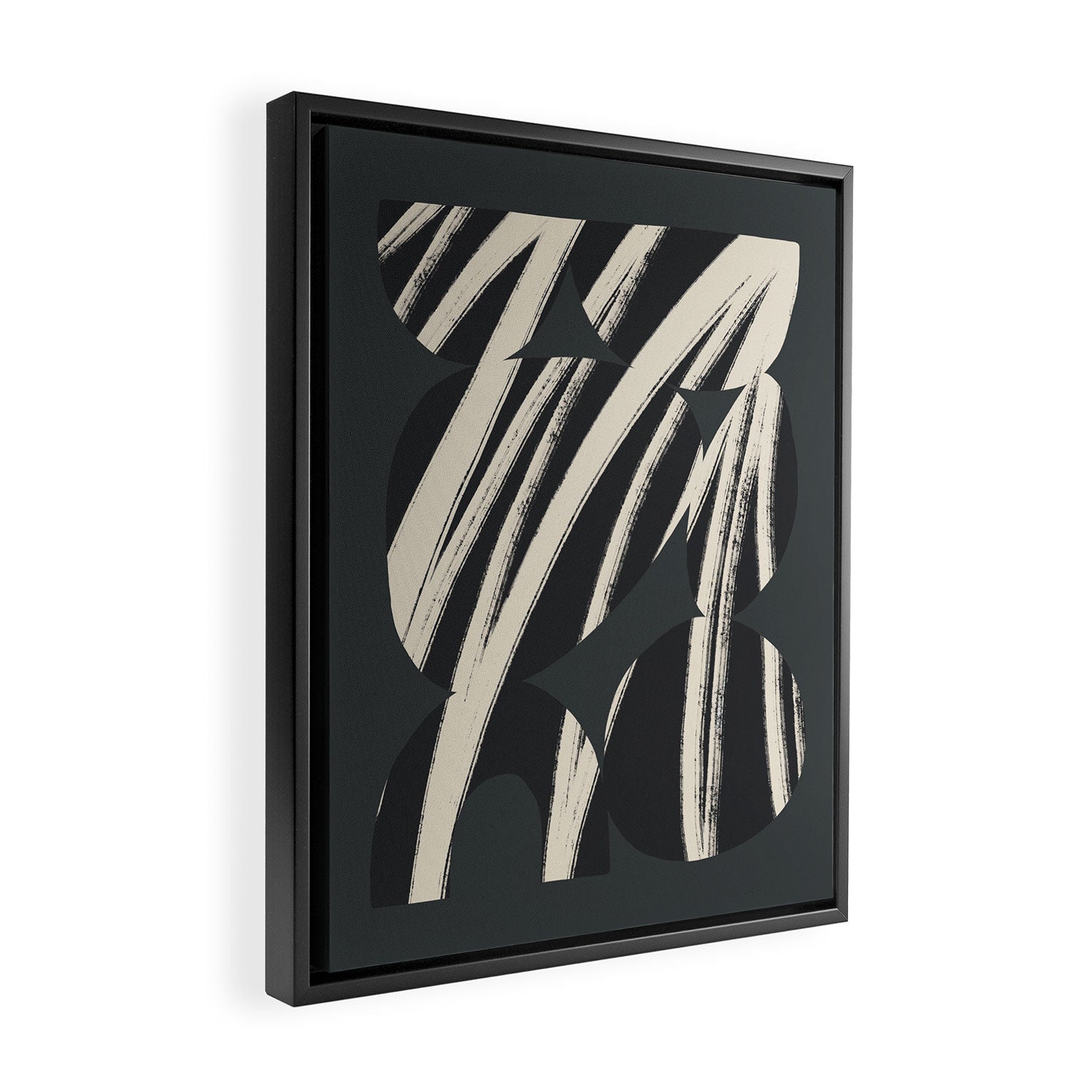 Bold Shapes NO.3 | Black Framed Canvas Print Gallery Image 2