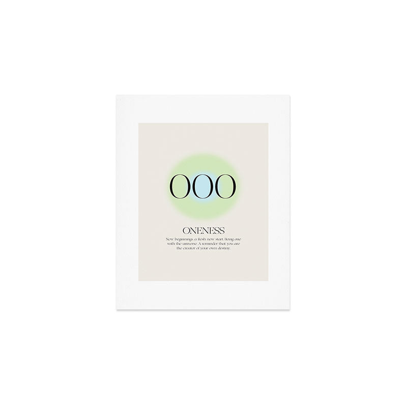 Angel Number 000 | Oneness Art Print Gallery Image 1